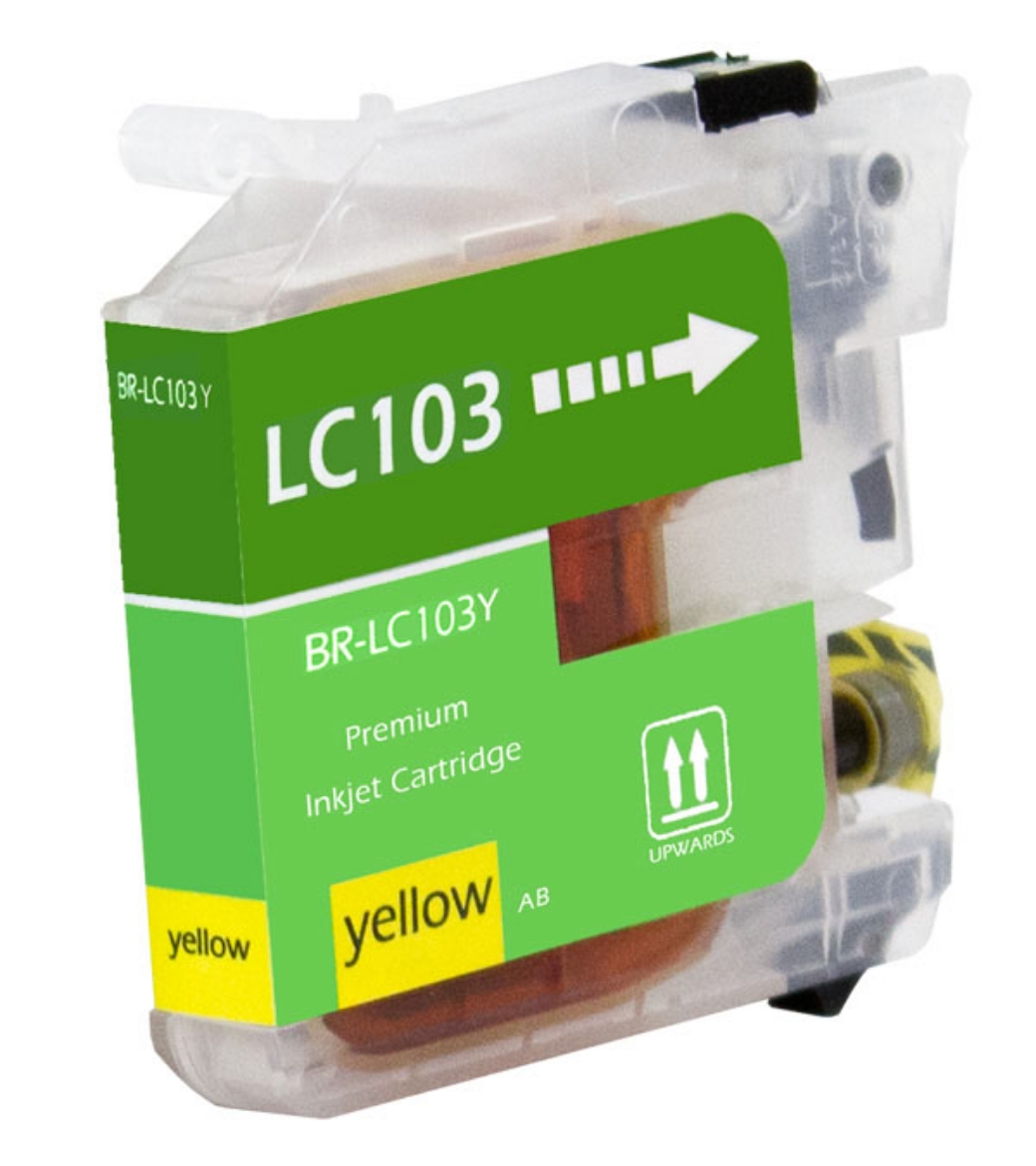 Picture of Compatible LC101Y Super High Yield Yellow Inkjet Cartridge (600 Yield)