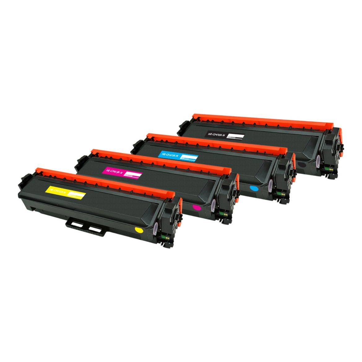 Picture of Value Bundle CF410XQ, CF410X, CF411X, CF412X, CF413X (HP 410X) High Yield Black, Cyan, Magenta, Yellow Toner Cartridges (4 pack)