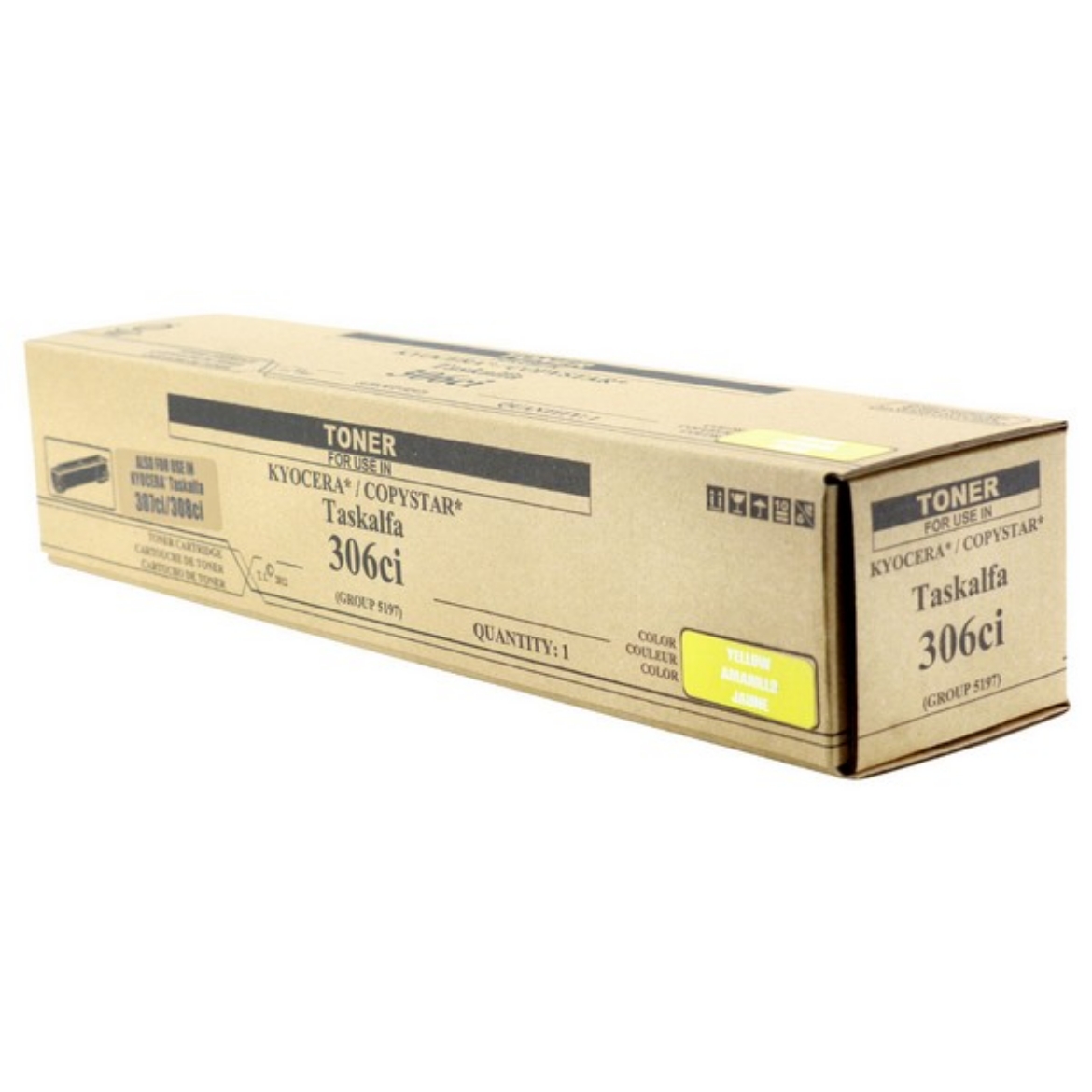 Picture of Compatible 1T02R4AUS0 (TK-5197Y) Yellow Toner Cartridge (7000 Yield) (TAA Compliant)
