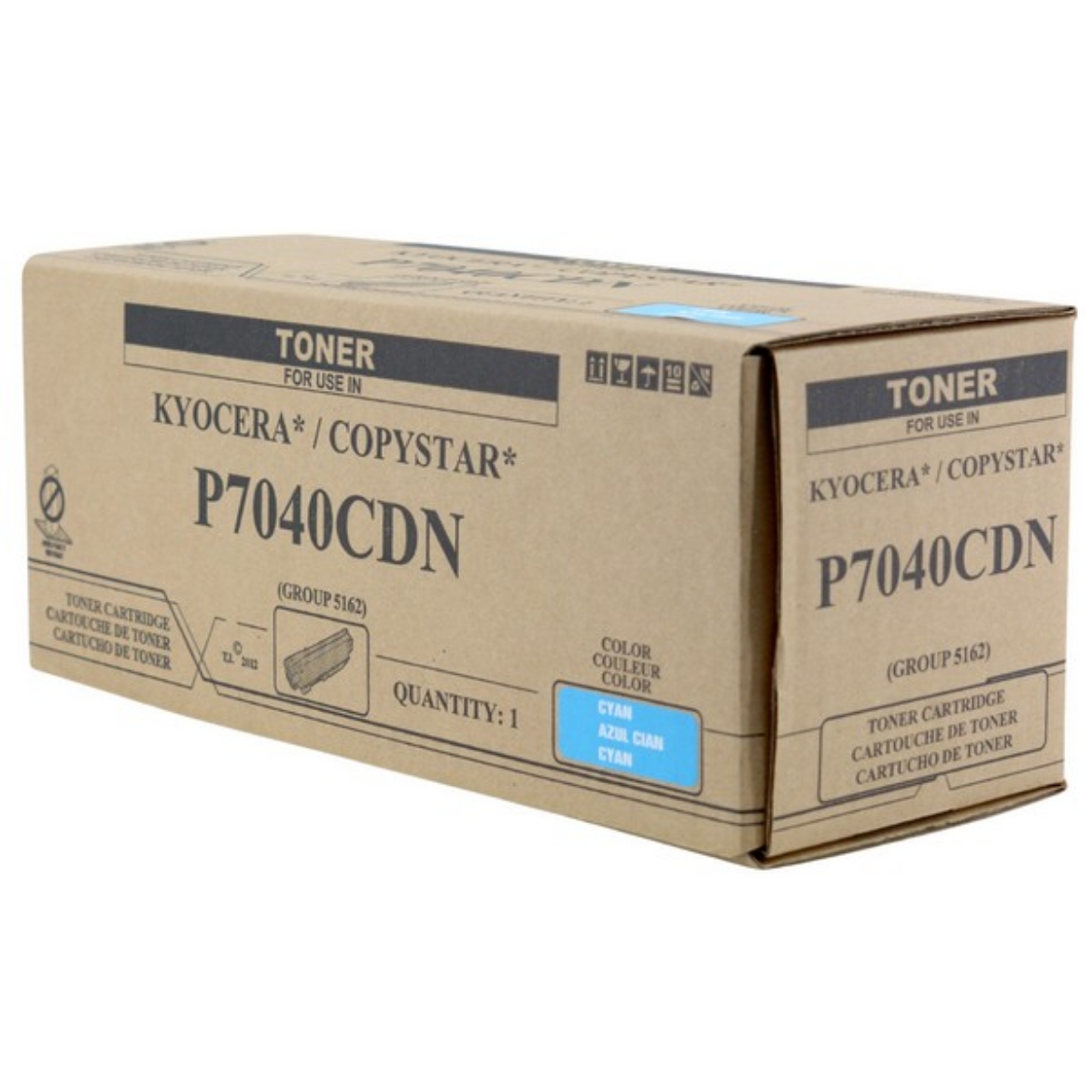 Picture of Compatible 1T02NTCUS0 (TK-5162C) Cyan Toner Cartridge (12000 Yield) (TAA Compliant)